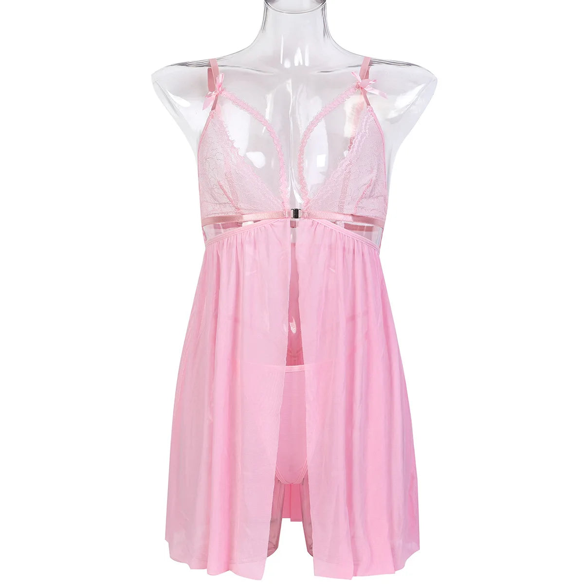 Sexy Lingerie For Woman Transparent Porno Sexual Clothing Dress Erotic Underwear Nightdress With Thong Sleepwear