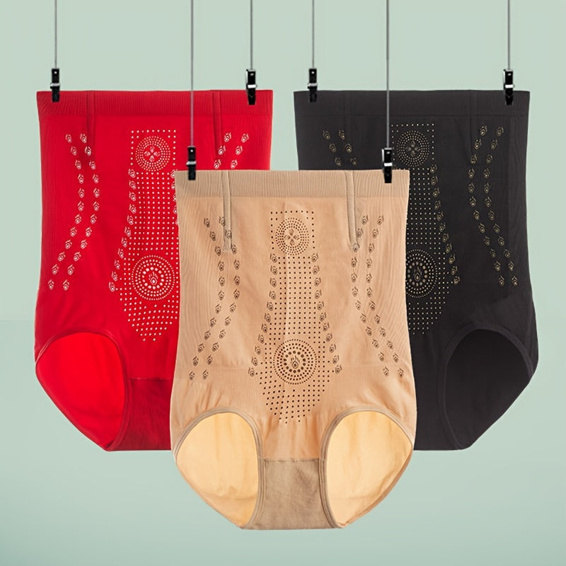 6pcs/set High Waist Strong Flat Belly Panties Seamless Women'S Panties Sexy Hollow Breathable Underwear Comfort Cotton Briefs Shaper