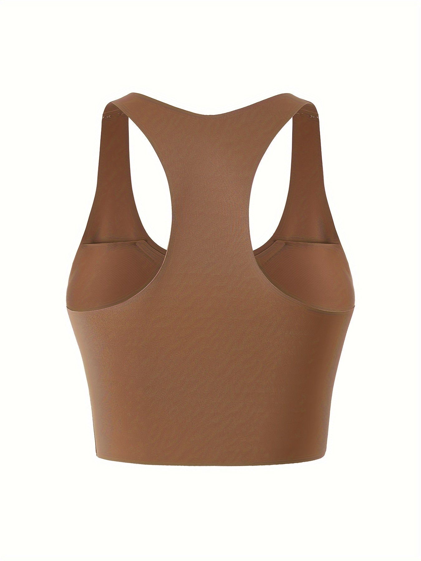 4pcs Women’s Seamless Sports Bras with Removable Pads - Soft Stretch Workout Tops for Gym, Yoga & Casual Wear - 4 Colors (Black, Dark Grey, Beige, Light Pink)