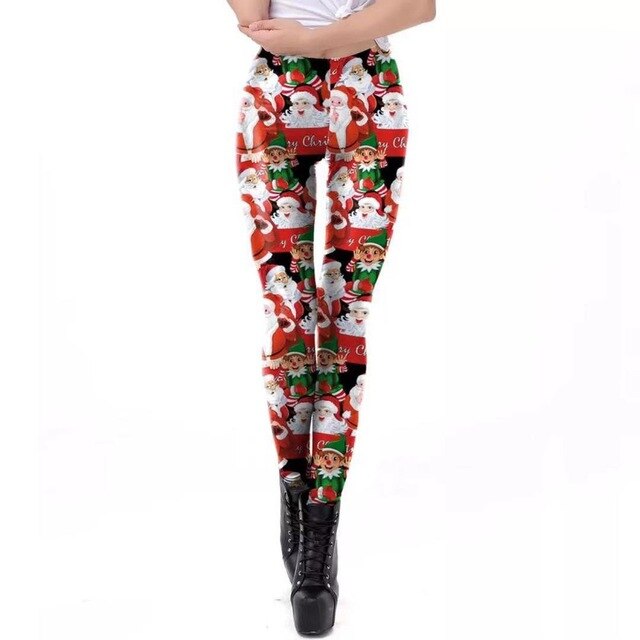 Christmas sexy lingerie fashion sexy 3D digital print leggings 20 pants sexy pants