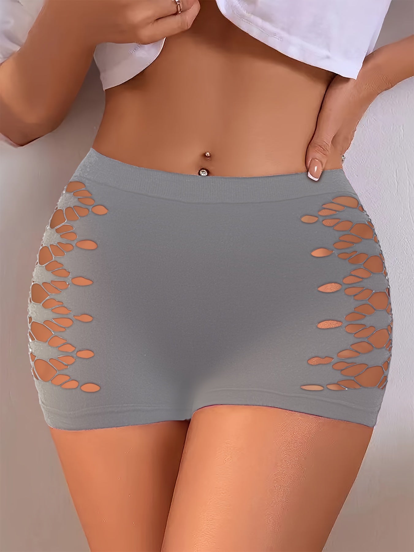 3Pcs Seamless Hollowing Comfortable and Breathable Women's Boxer Briefs & Outer Wear Hip Lifting Low Waisted Women's Panties & Women's Underwear and Lingerie