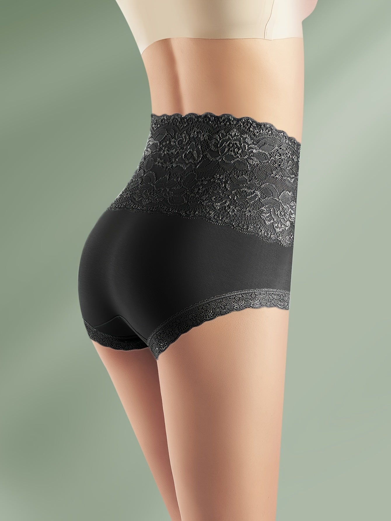 6pcs Jacquard Not Clip Butt High Waist Daily Lace Women's Panties Panties All Seasons Wearable