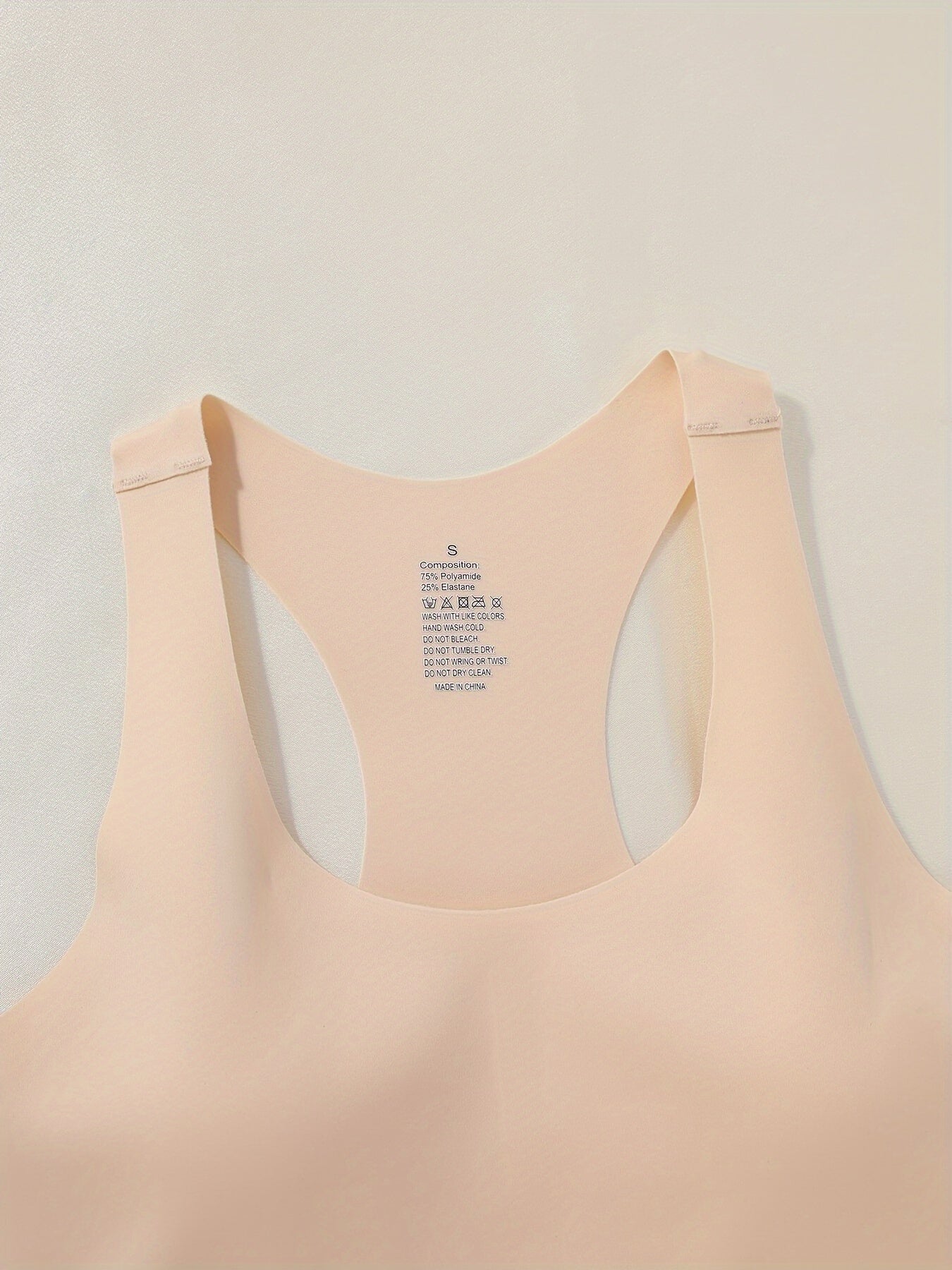 4pcs Women’s Seamless Sports Bras with Removable Pads - Soft Stretch Workout Tops for Gym, Yoga & Casual Wear - 4 Colors (Black, Dark Grey, Beige, Light Pink)