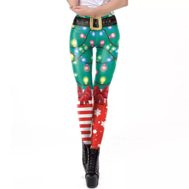 Christmas sexy lingerie fashion sexy 3D digital print leggings 20 pants sexy pants