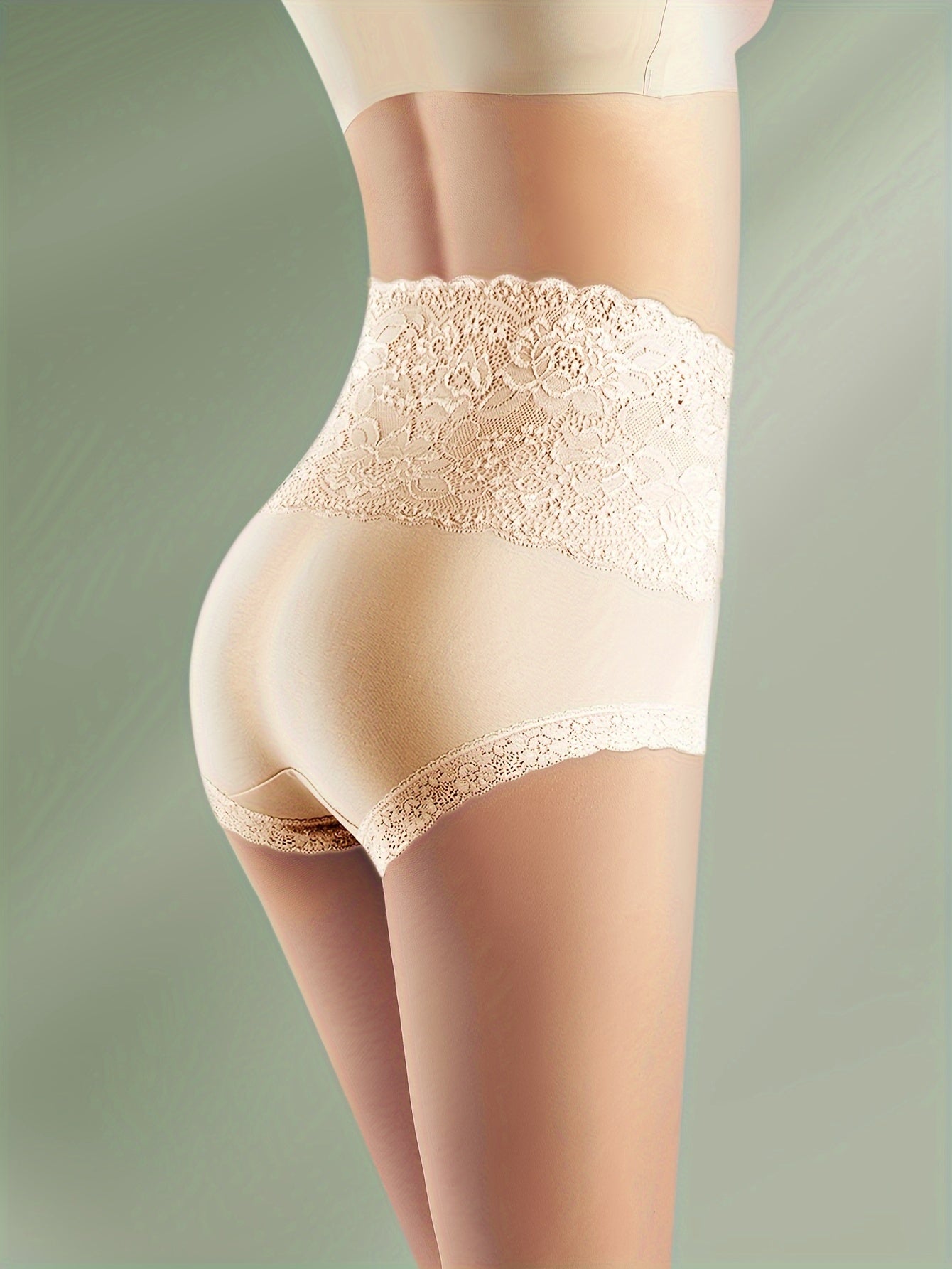 6pcs Jacquard Not Clip Butt High Waist Daily Lace Women's Panties Panties All Seasons Wearable