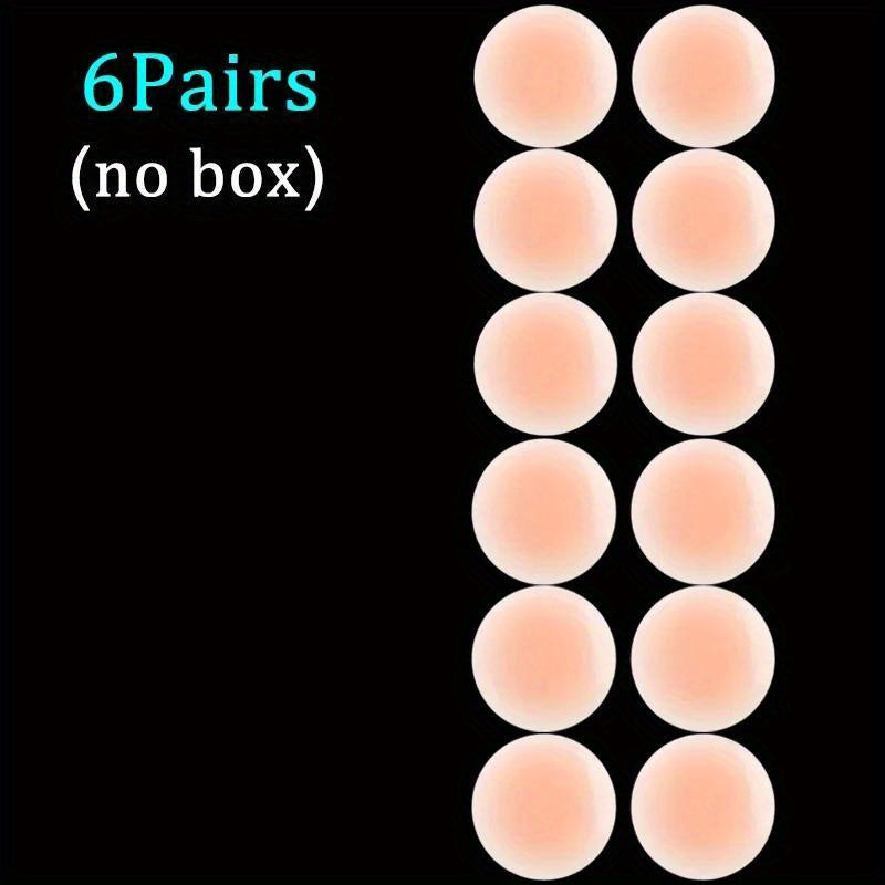 2/12pcs Silicone Nipple Cover Reusable Women Breast Petals Lift Invisible Bras Pasties - Adhesive Pads - For Women - Suitable for Everyday Wear & Special Occasions - Perfect Gift for Women