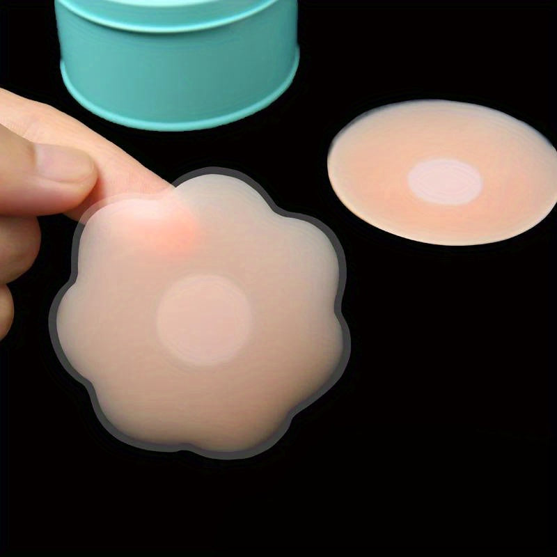 2/12pcs Silicone Nipple Cover Reusable Women Breast Petals Lift Invisible Bras Pasties - Adhesive Pads - For Women - Suitable for Everyday Wear & Special Occasions - Perfect Gift for Women