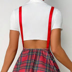 Sexy Role-Playing Mesh Transparent  Uniform Lingerie Set