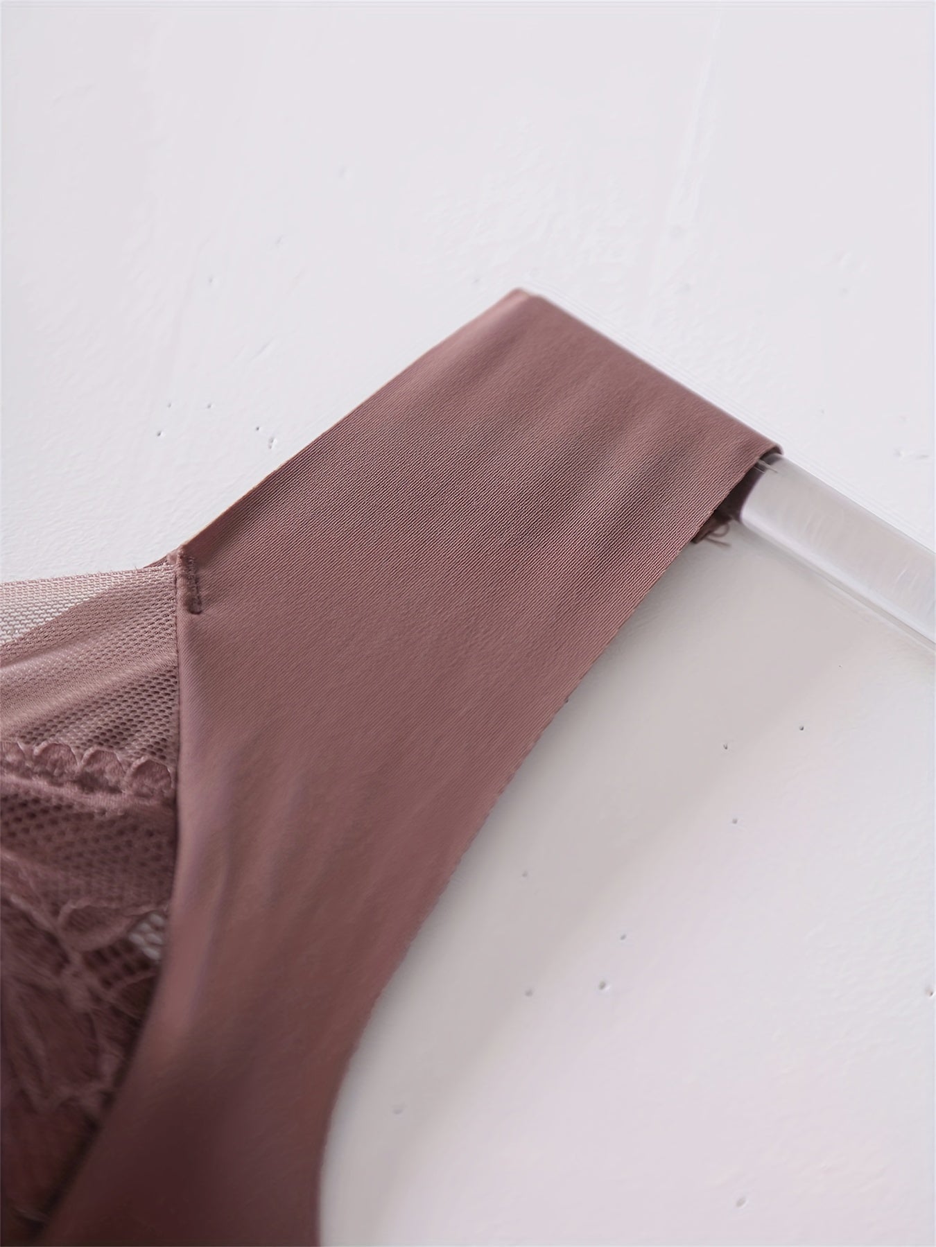 3pcs Comfy Contrast Lace Wireless Bras, Push Up & Breathable Women's Lingerie & Underwear