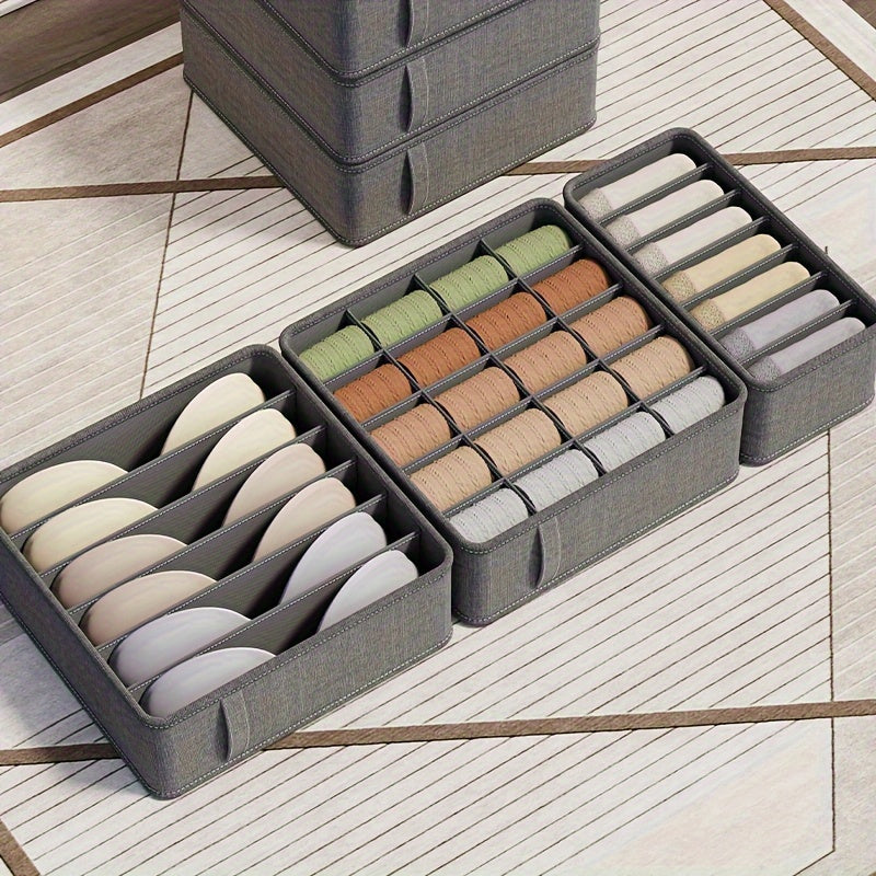 Foldable Storage Box, Drawer Organizer For Bras, Socks, Underwear, Washable Closet Organizers