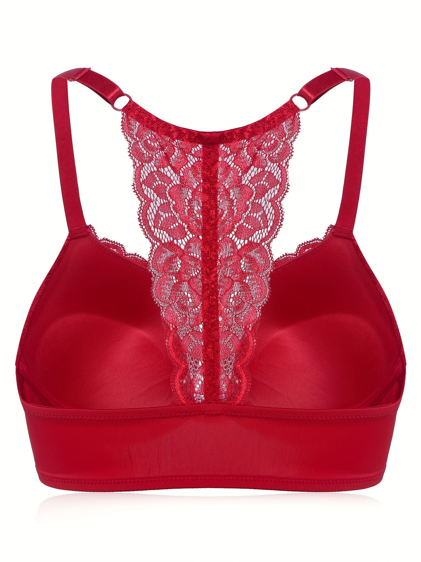 Front Closure Push Up Bras for Women, Comfortable Padded Lace T-Shirt Bra, Lace Racerback Push Up Bra, Ultra Soft and lightweight, Lightly Lined, Women's Lingerie, Underwire