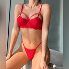 Women's Red Set Lingerie Two-Piece Underwear