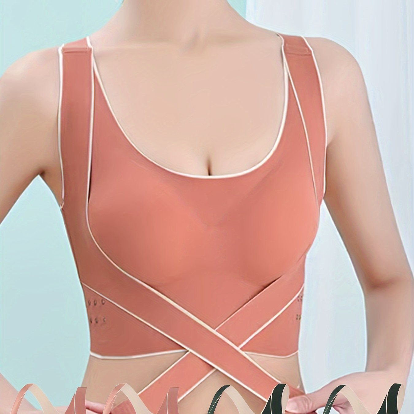 Set of 4 Women'S Front-Closure Sports Bras for Running And Yoga with a Beautiful Back Design.