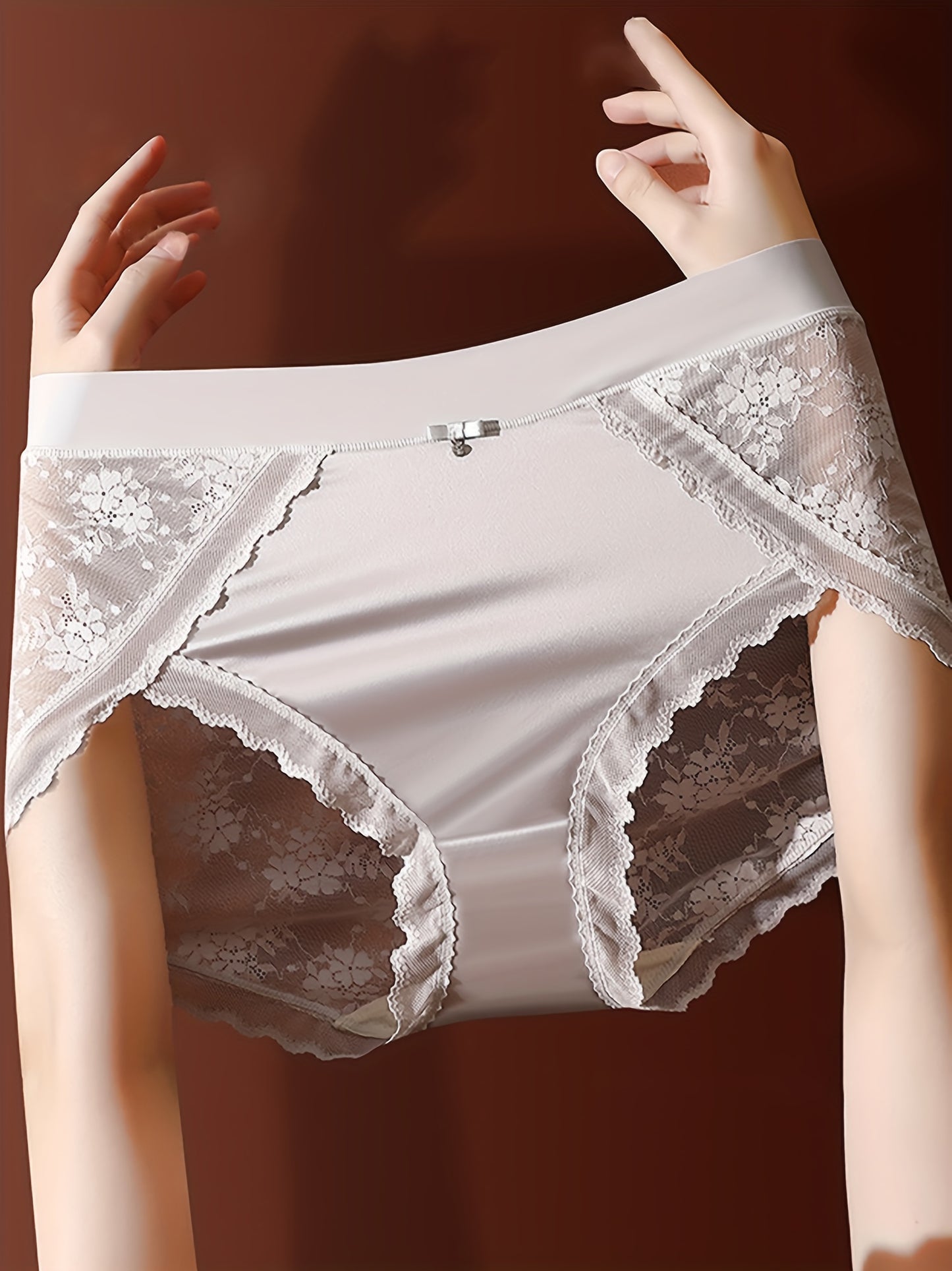 5 Pcs Lace Sexy Breathable Women's Panties, Comfortable Jacquard Lingerie for Everyday Wear