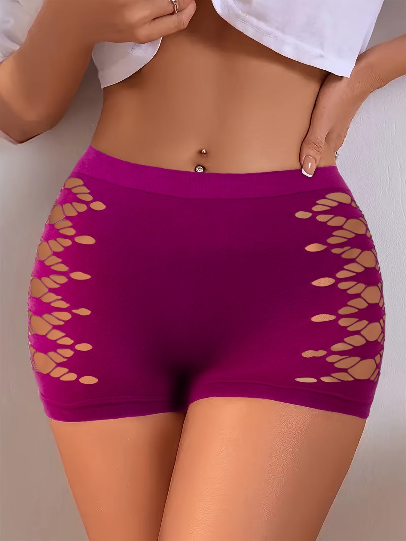 3Pcs Seamless Hollowing Comfortable and Breathable Women's Boxer Briefs & Outer Wear Hip Lifting Low Waisted Women's Panties & Women's Underwear and Lingerie