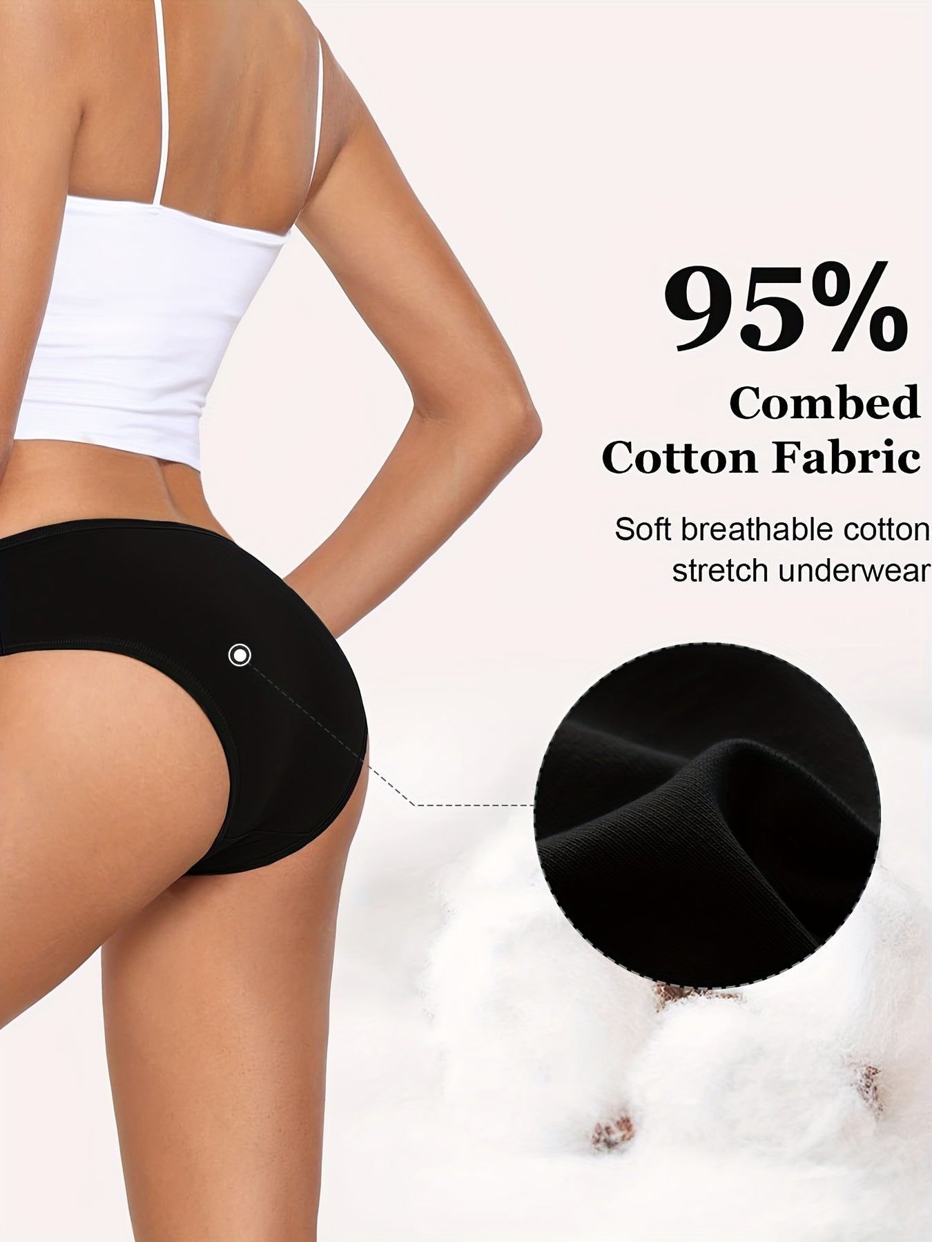 7PCS S-XXL Pure Cotton Women's Low Waisted Panties, Women's Underwear, Comfortable Women's Panties, Women Lingerie