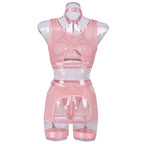 Women Perspective Sexy New Style Straps Complicated Heavy Craft Fun Lingerie Five Piece Set