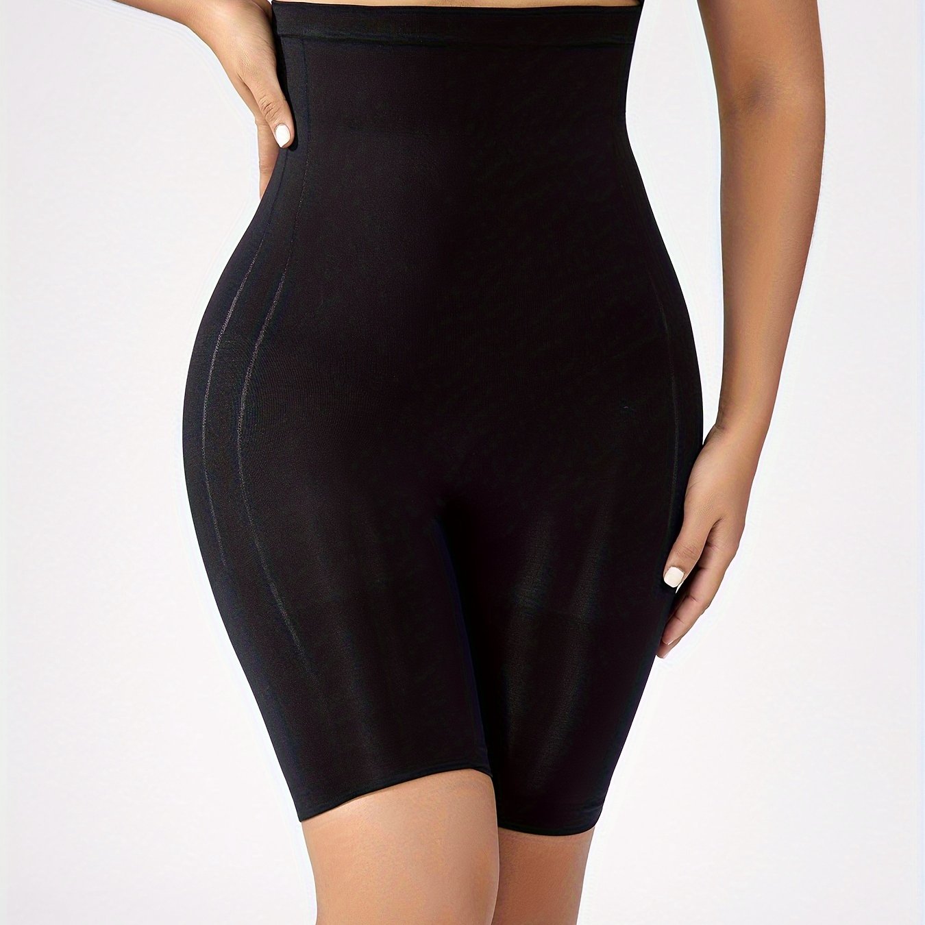 1pc Oversized Tummy Control Compression Butt Lifting Shorts, High Waist Shaping Solid Panties Short With Chest Support, Women's Shapewear & Sports Accessories, Comfy & High Elastic Shapewear, Women's Panties