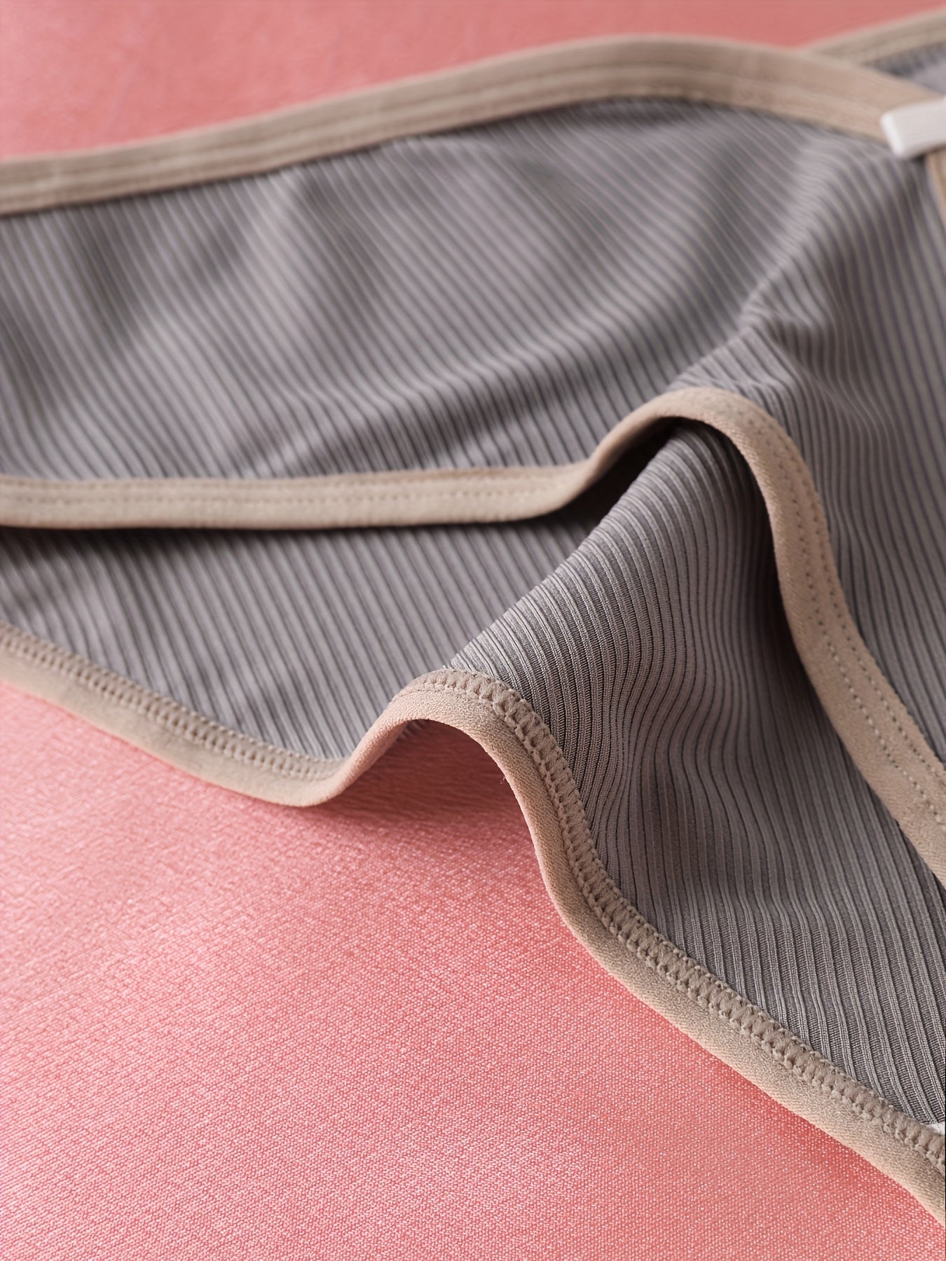 5-Pack Elegant Women'S Panties, Breathable Knit Polyester Fabric, Solid Color Underwear with Stretch, 90% Polyester 10% Elastane