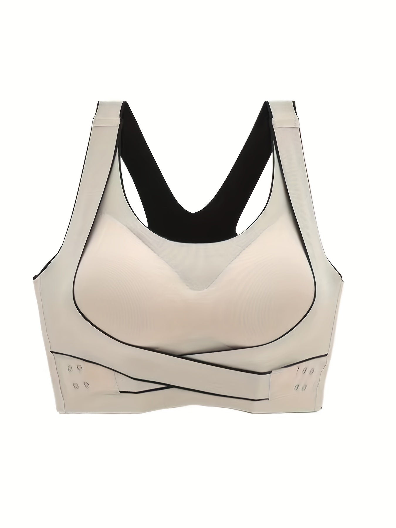 Set of 4 Women'S Front-Closure Sports Bras for Running And Yoga with a Beautiful Back Design.