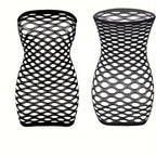 Women's sexy lingerie sexy hole wrapped mesh jacket short skirt