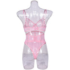 Mesh fishbone diamond chain sexy shaping waist split body seductive and fun lingerie