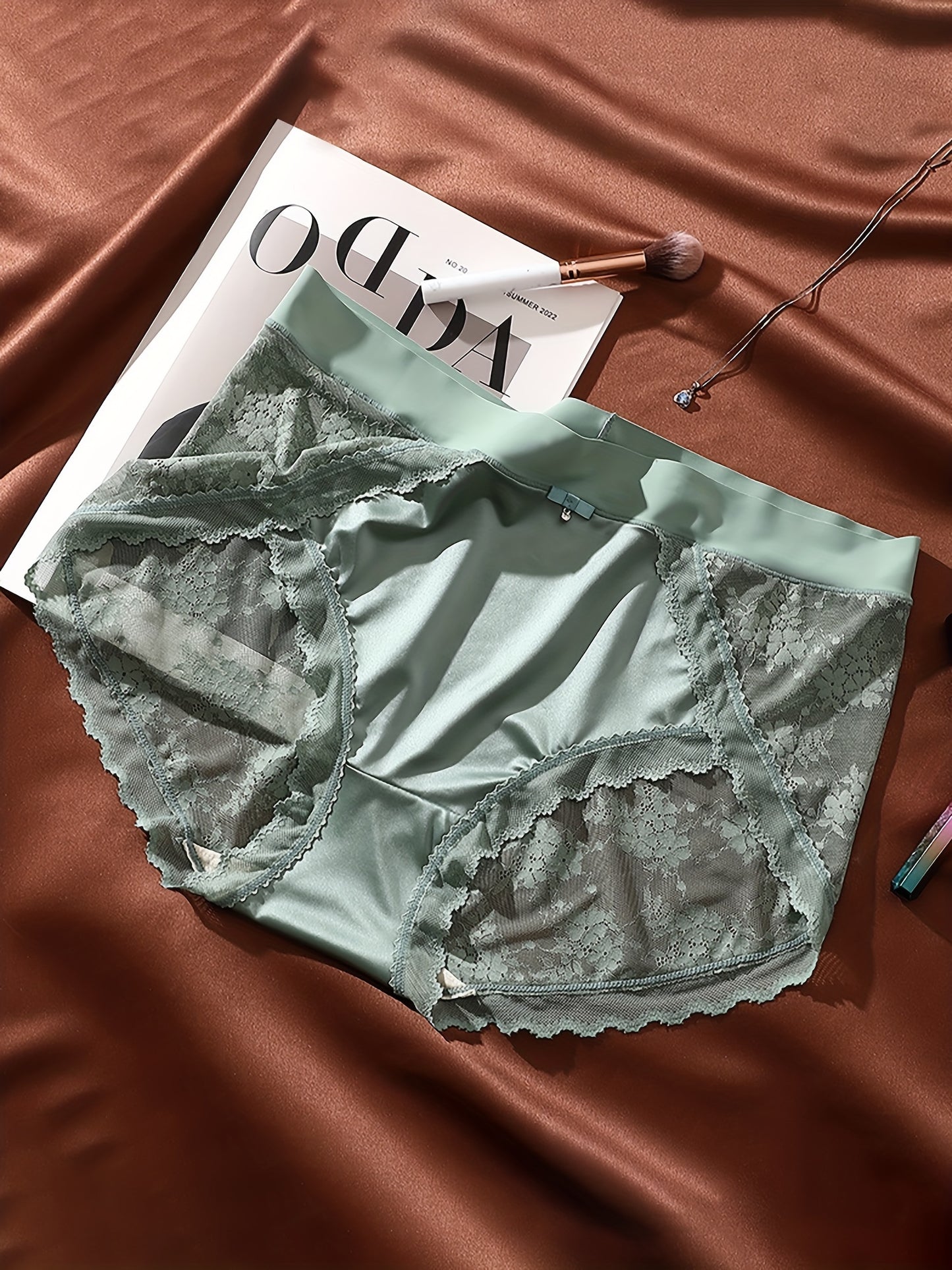 5 Pcs Lace Sexy Breathable Women's Panties, Comfortable Jacquard Lingerie for Everyday Wear