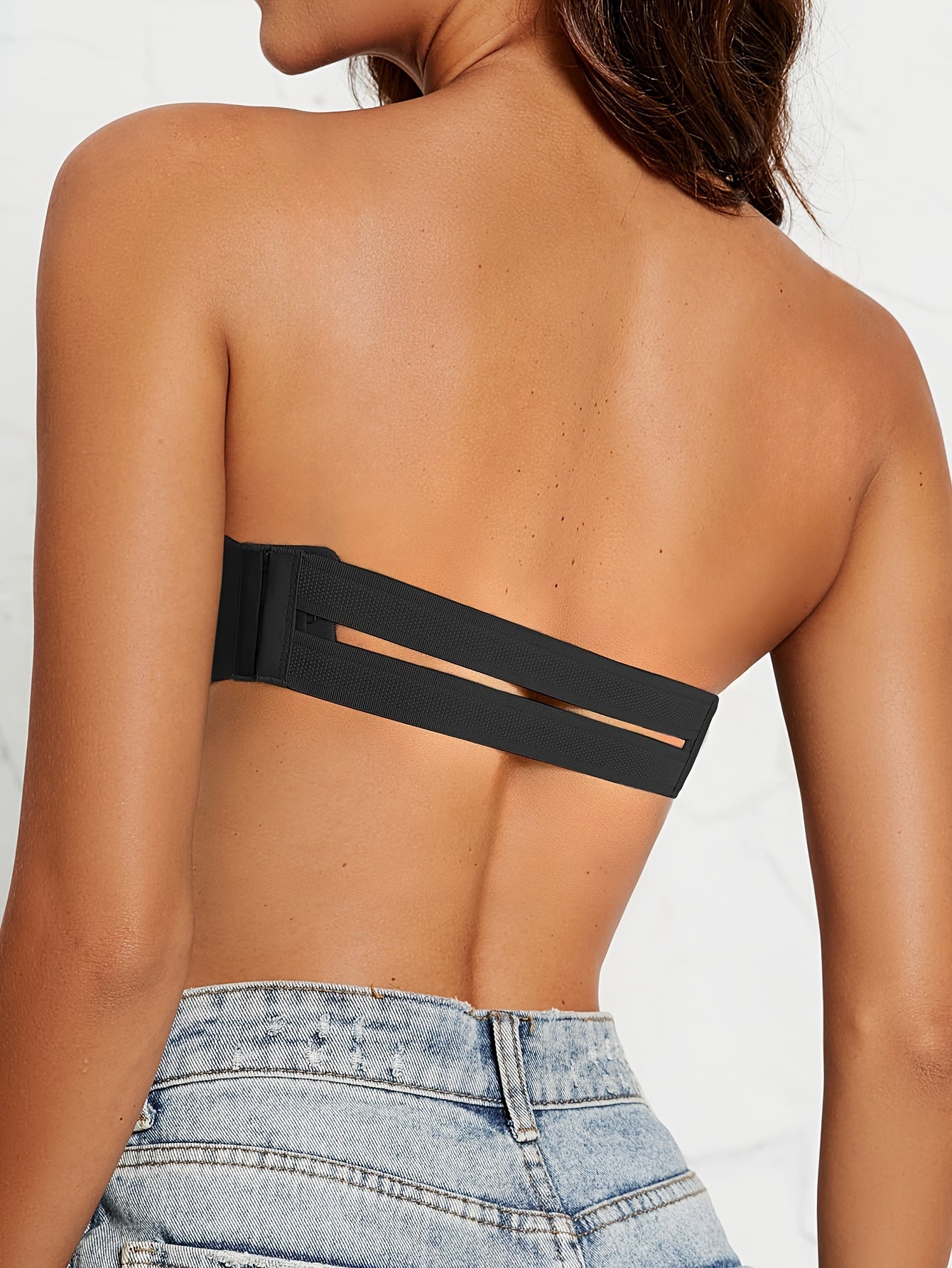 3pcs Soft Strapless Comfy Bandeau Bras, Everyday Stretch Women's Lingerie & Underwear