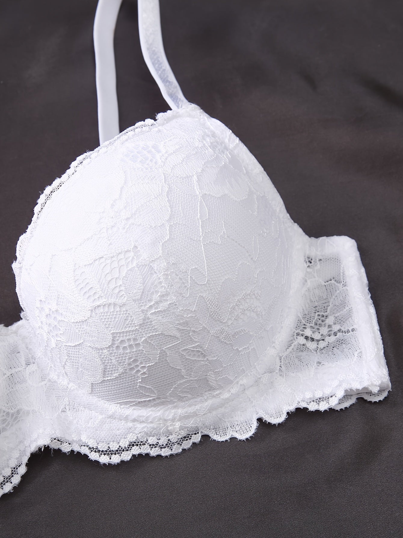 3pcs Contrast Lace Push Up Bras, Comfy & Breathable Intimates Bra, Women's Lingerie & Underwear