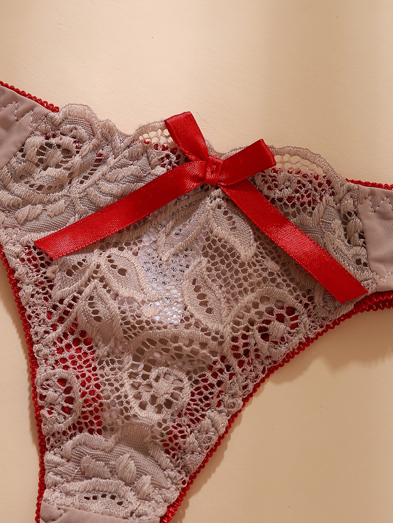 5pcs Set of Contrast Color Thin Edge Sexy Women'S Panties, Breathable, Fashionable, Soft, Close-fitting, Comfortable Lace Thongs