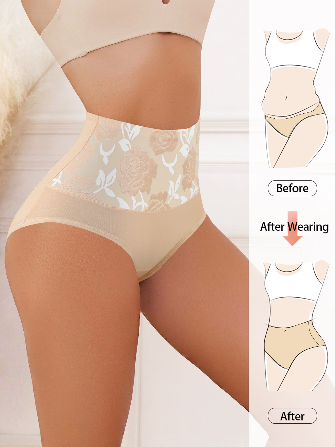 12pcs Comfortable Breathable Women'S Panties Holiday Gift Commuter Daily Wear Best Selling New Summer Breathable Flower Prints