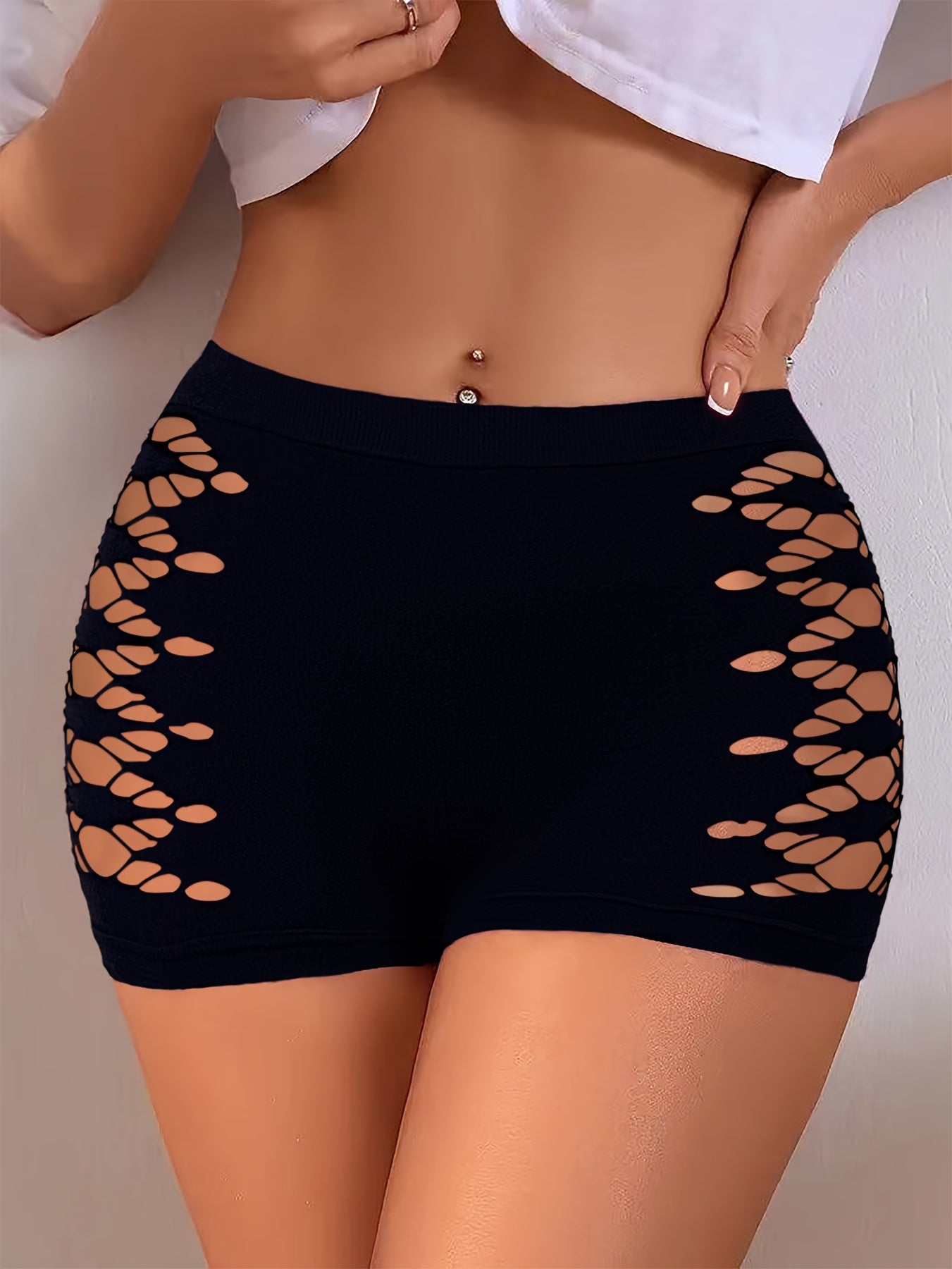 3Pcs Seamless Hollowing Comfortable and Breathable Women's Boxer Briefs & Outer Wear Hip Lifting Low Waisted Women's Panties & Women's Underwear and Lingerie