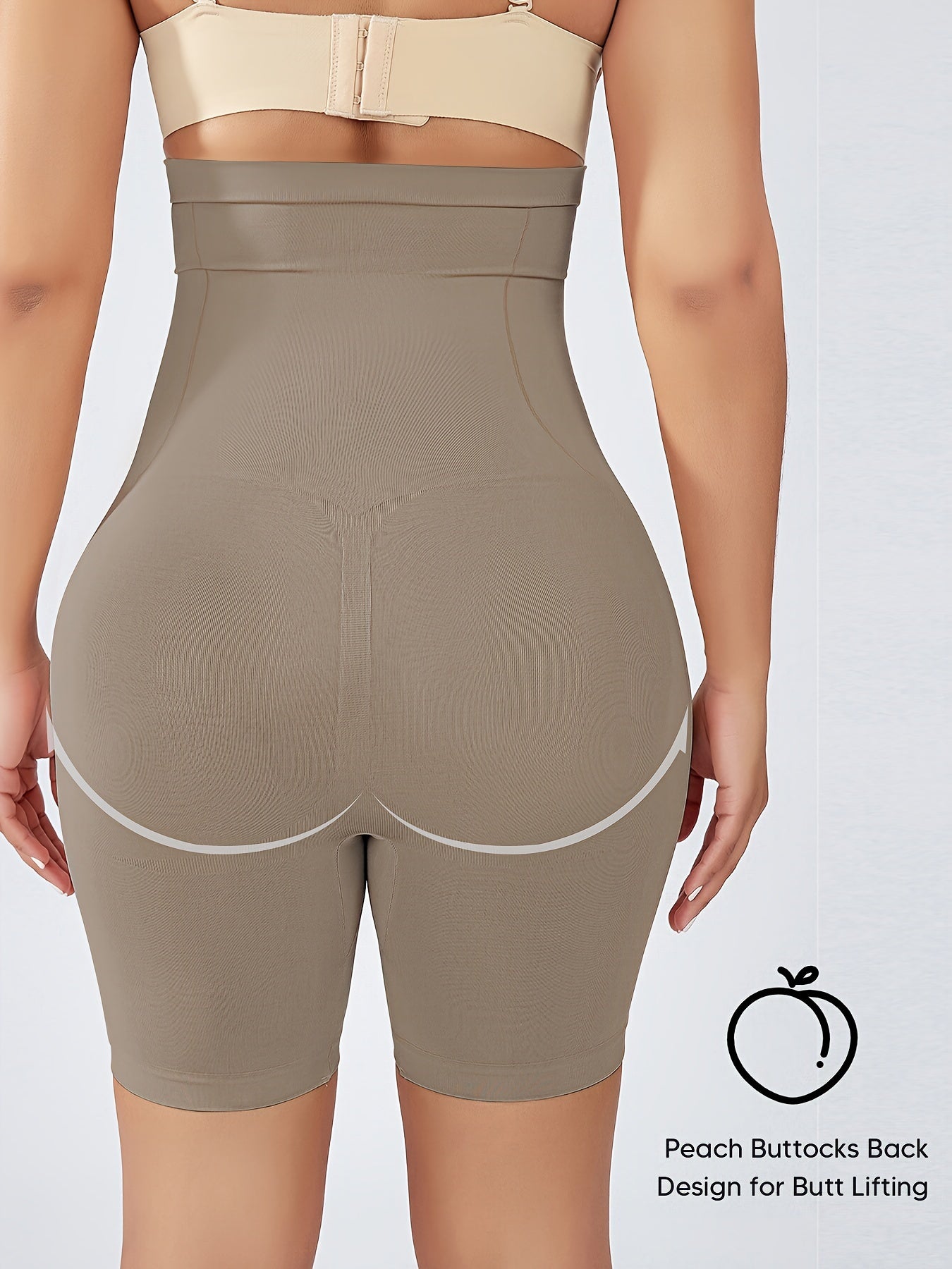 1pc Oversized Tummy Control Compression Butt Lifting Shorts, High Waist Shaping Solid Panties Short With Chest Support, Women's Shapewear & Sports Accessories, Comfy & High Elastic Shapewear, Women's Panties