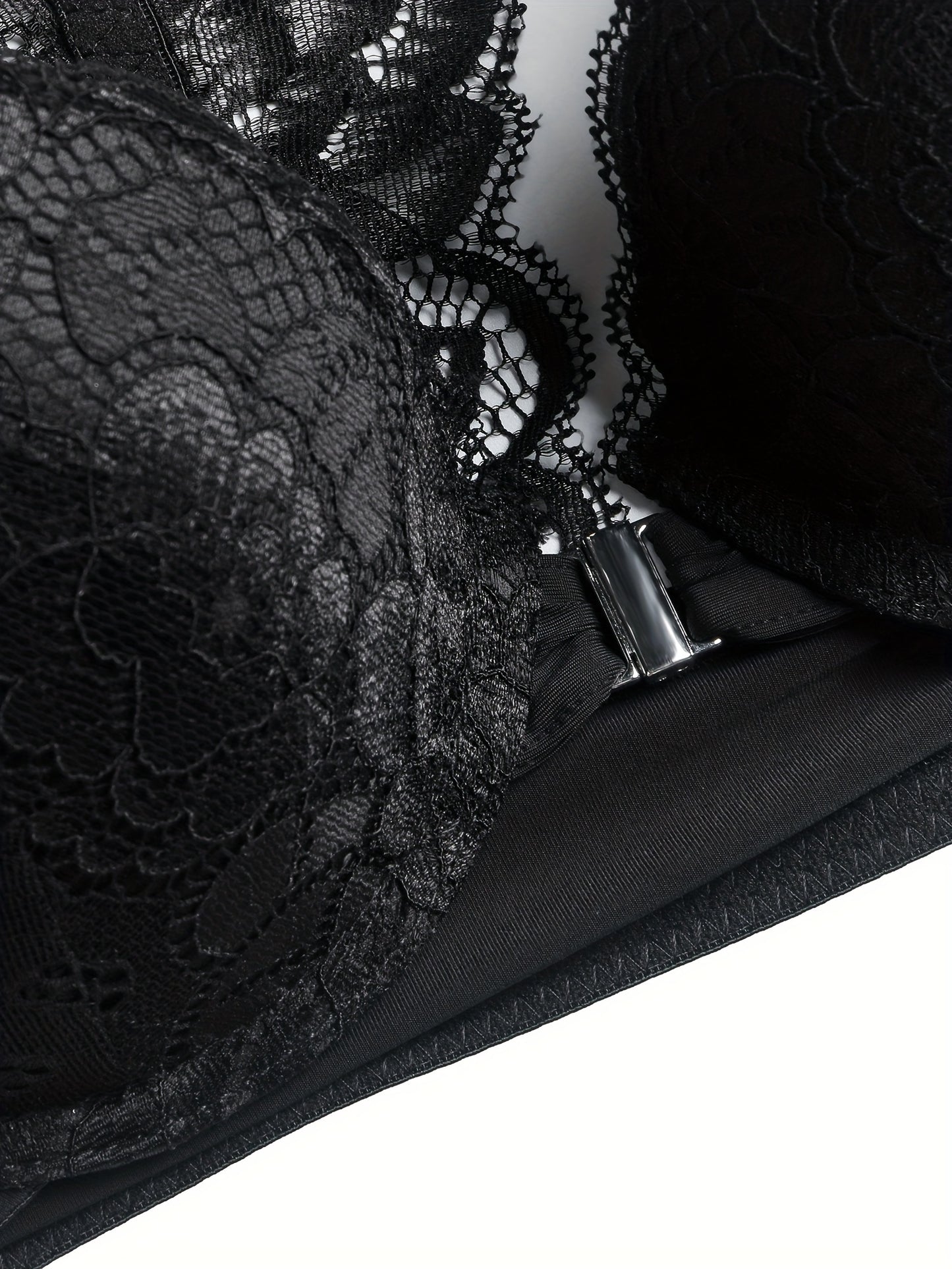 Front Closure Push Up Bras for Women, Comfortable Padded Lace T-Shirt Bra, Lace Racerback Push Up Bra, Ultra Soft and lightweight, Lightly Lined, Women's Lingerie, Underwire