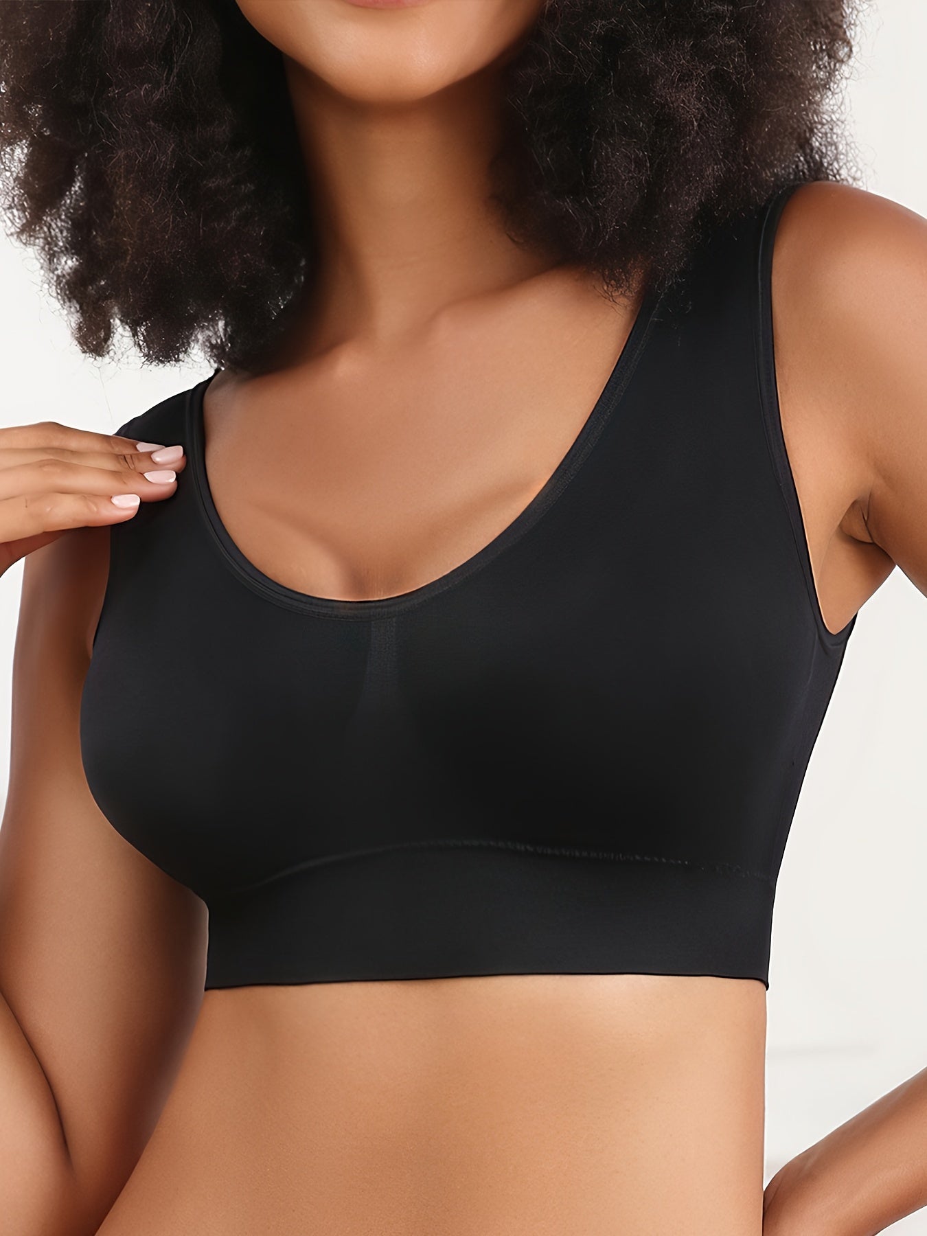 Seamless Sports Bras for Women 3 Pack,Wireless Bras Low Impact Sports Bra Sleep Comfortable Yoga Bras with Removable Pads