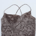 Animal print lingerie dress