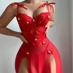 Red sexy long dress sexy dress sexy lingerie for women