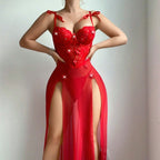 Red sexy long dress sexy dress sexy lingerie for women