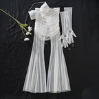 Sexy mesh perspective seductive lingerie pants backless bra set