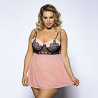 Plus Size Sexy Lingerie Lace Transparent Haltter Babydoll Women Underwear Female Erotic Lingerie Sexy Costume