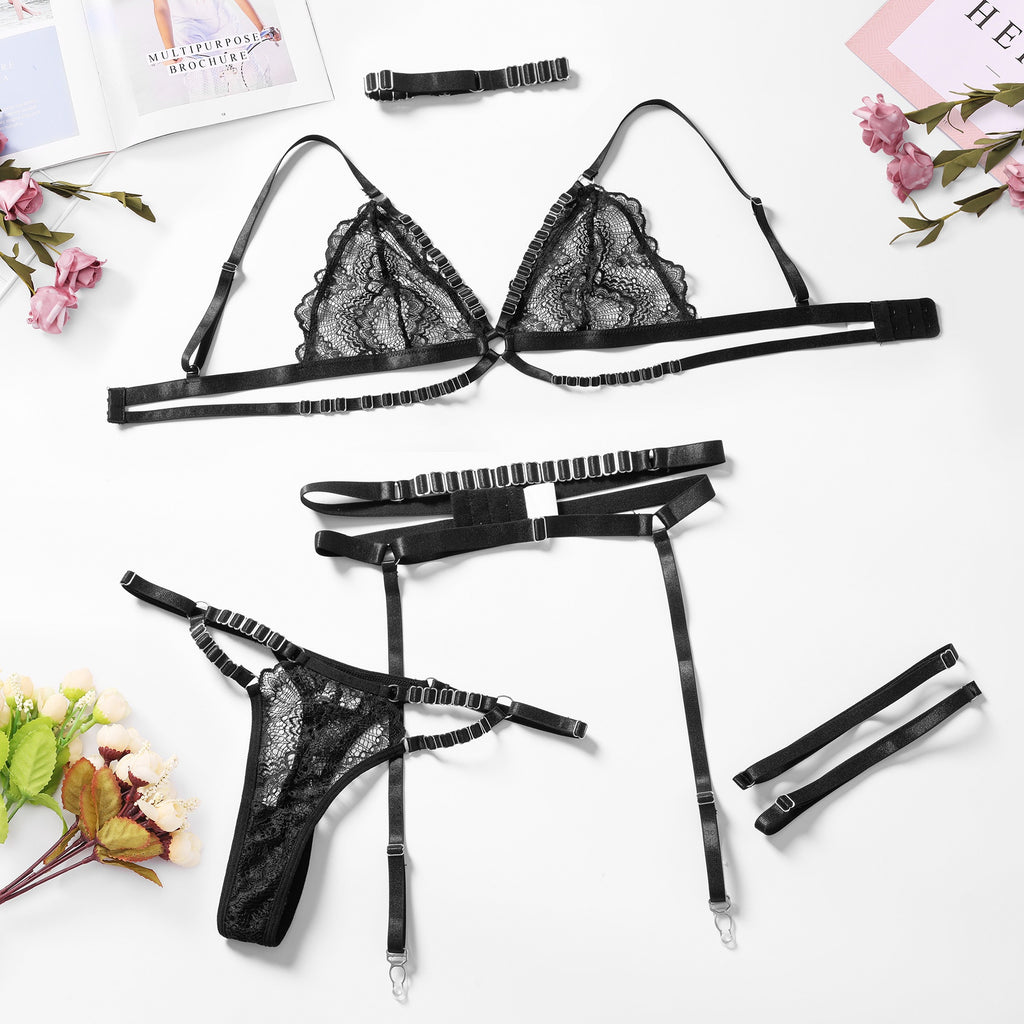 Lace strap slim fit and sexy lingerie set
