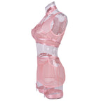 Women Perspective Sexy New Style Straps Complicated Heavy Craft Fun Lingerie Five Piece Set