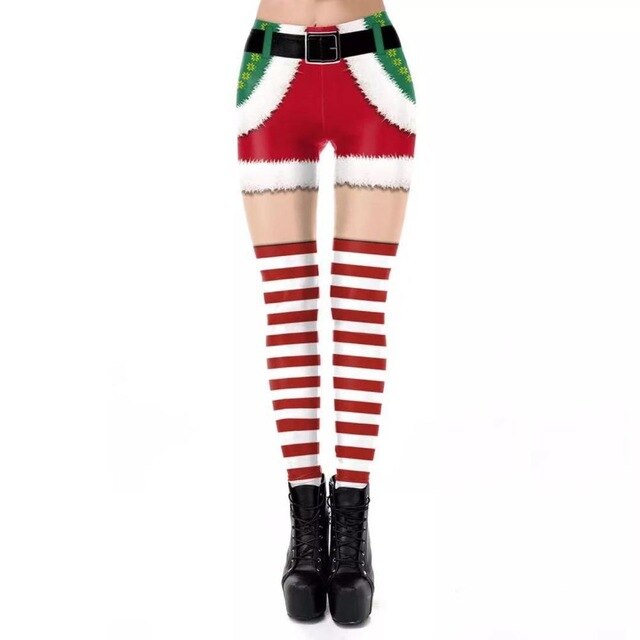 Christmas sexy lingerie fashion sexy 3D digital print leggings 20 pants sexy pants
