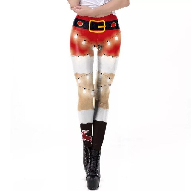 Christmas sexy lingerie fashion sexy 3D digital print leggings 20 pants sexy pants