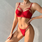 Women's Red Set Lingerie Two-Piece Underwear