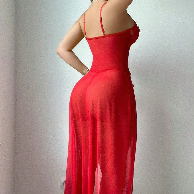 Red sexy long dress sexy dress sexy lingerie for women
