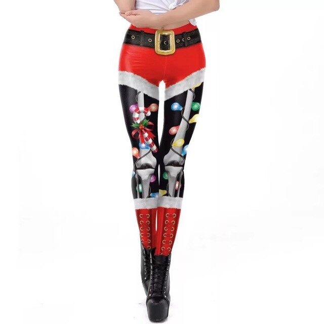 Christmas sexy lingerie fashion sexy 3D digital print leggings 20 pants sexy pants