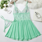 Lace nightgown sexy suspender lingerie set two-piece set