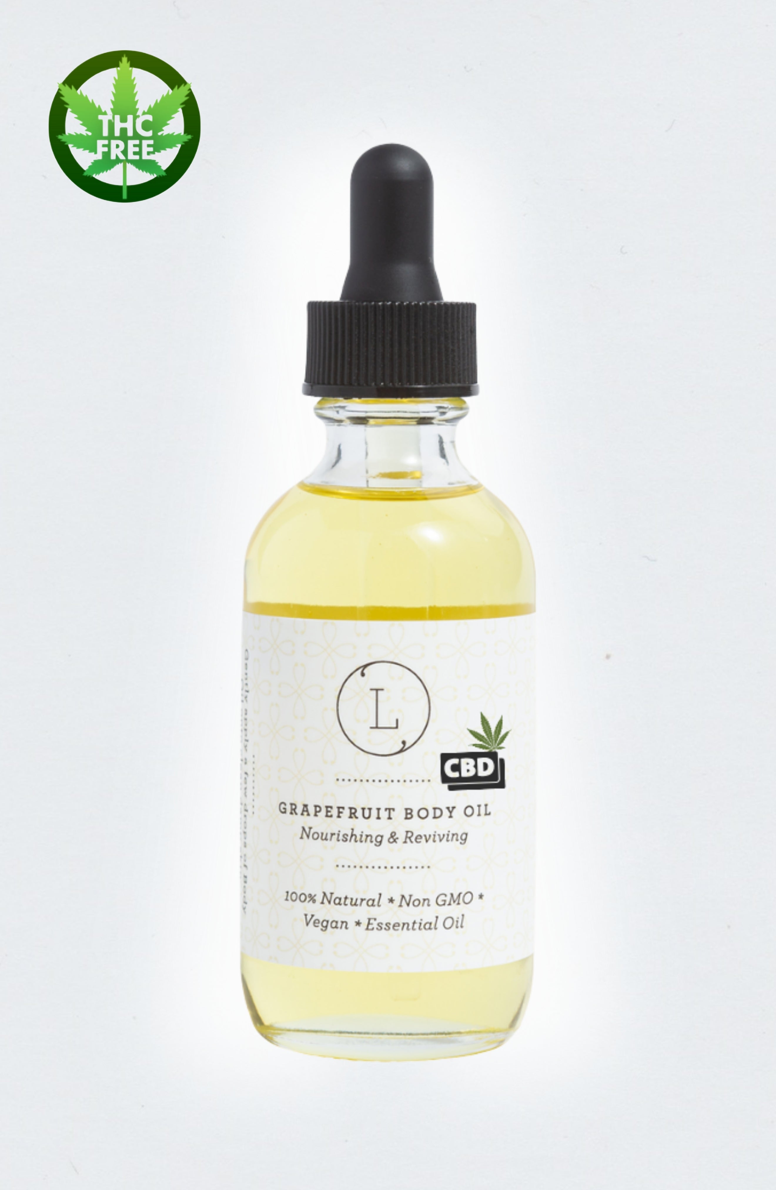 CBD Natural Body Oil with CBD, Grapefruit Moisturizing Body Oil (THC free)-1
