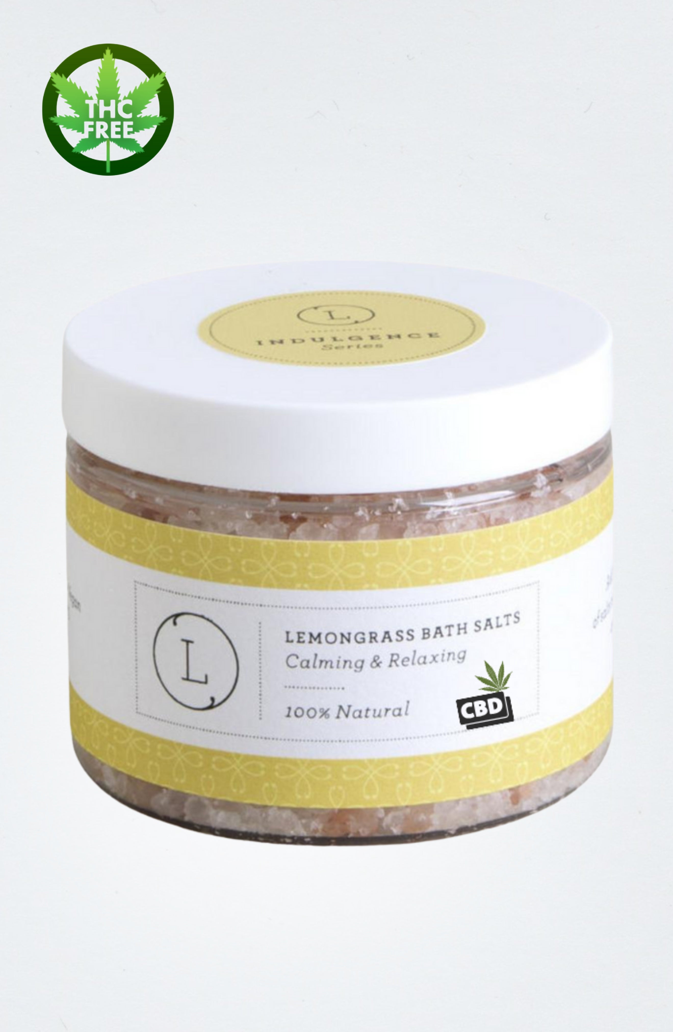 CBD Grapefruit Natural Bath Salt Soak with CBD. Made with Dead sea, Epsom and Himalayan salts (THC free)-1